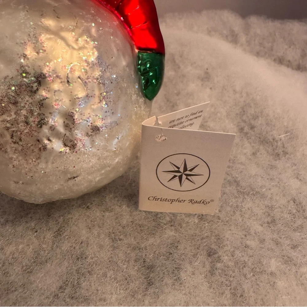 Christopher Radko Snowballin Kid‎ Red Shirt Christmas Ornament